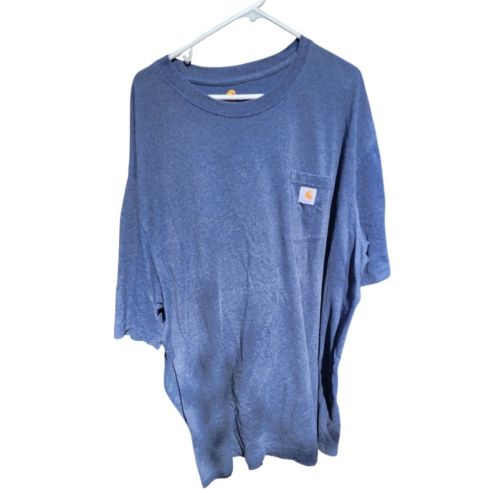 Carhartt Mens K87 Workwear Pocket T-Shirt‎ Blue Heather Original Fit 3XL HWT